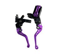 Palanca Del Cilindro Maestro Del Freno De La Motocicleta Cable Del Depósito Del Embrague CNC Un Par 7/8" 22 Mm Para Scooter Sport Dirt Bike(Purple A)