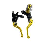 Palanca Del Cilindro Maestro Del Freno De La Motocicleta Cable Del Depósito Del Embrague CNC Un Par 7/8" 22 Mm Para Scooter Sport Dirt Bike(Gold C)