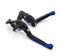 Palanca Embrague Freno Para DUCATI Para 848 Para EVO Para 749/999/959/1198/199/899/1299 Para Panigale Para Diavel Palanca Embrague Freno Motocicleta Ajustable CNC Carbono(Fold Extend Blue)