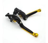 Palanca Embrague Freno Para DUCATI Para 848 Para EVO Para 749/999/959/1198/199/899/1299 Para Panigale Para Diavel Palanca Embrague Freno Motocicleta Ajustable CNC Carbono(Fold Extend Gold)