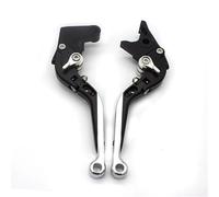Palanca Embrague Freno Para YZF R3 R25 Para MT03 Para MT-03 Para MT 03 2015-2019 CNC Palanca Embrague Freno Motocicleta Extensible Plegable Aluminio Palanca Freno Embrague(Plata)