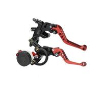 Palanca Embrague Motocicleta Palanca de Bomba Embrague Freno hidráulica Universal 7/8" y 22 mm Aluminio CNC para Cilindro para Maestro 250cc a 500(Rojo)