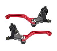 Palanca Embrague Motocicleta Palanca de Embrague Freno para Motocicleta para Suzuki DR100 DR125 DR250 DR400 DR500 DS100 DS125 DS185(Set Red)