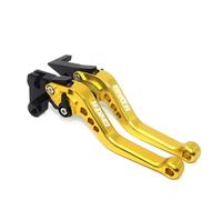 Palanca Freno Clutch Manetas Embrague Freno Cortas CNC Motocicleta Mango Ajustable para Suzuki para GIXXER 250 SF 150 125 para SF250 2020-2024 Palanca Embrague Delantero(Gold)
