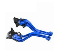 Palanca Freno Clutch Palancas Embrague Freno Aluminio Ajustables CNC Motocicleta para Royal para Enfield para Bullet 350 ES Palanca Embrague Delantero(Blue 147mm)
