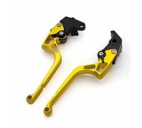 Palanca Freno Clutch Palancas Freno Embrague Aluminio Ajustables CNC para Motocicletas para Royal para Enfield para Guerrilla 450 Palanca Freno Motocicleta(Gold 170mm)