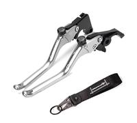 Palanca Freno Moto Accesorios Motocicleta Llavero manija CNC Palanca Freno palancas Embrague para CB750 para Hornet 2023 Palanca Embrague Delantero(1 Set-Sliver)