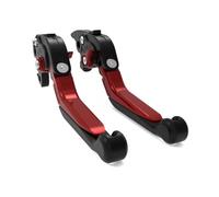 Palanca Freno Moto Palancas Freno Embrague Extensibles Plegables Ajustables Motocicletas para FX 650 para Vigor 1999-2000 para SLR 1997-1998 Palanca Embrague Delantero(Black Red)