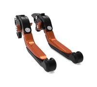 Palanca Freno Moto Palancas Freno Embrague Extensibles Plegables Ajustables Motocicletas para FX 650 para Vigor 1999-2000 para SLR 1997-1998 Palanca Embrague Delantero(Black Orange)
