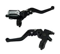 Palanca freno y embrague para moto Bomba superior del freno delantero de la motocicleta 22MM conjunto mano embrague disco hidráulico(Negro)