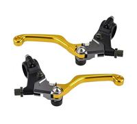 Palanca freno y embrague para moto Palanca de embrague freno para motocicleta para Suzuki DR100 DR125 DR250 DR400 DR500 DS100 DS125 DS185(Set Gold)