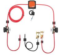 Palanca limpiaparabrisas Kits de relé carga dividida para coche, aislador batería Dual voltaje ajustable, inteligente para Camper, RV y yate Interruptor de palanca de limpiaparabrisas(5m without LED)