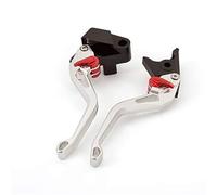 Palanca motocicleta Palanca embrague freno ajustable rombo 3D para XVS650 para DRAGSTAR para XVS 650 Drag Star 1997-2003 para XVS 1100 1999-2004 Palanca de embrague y freno plegable(147mm Silver)