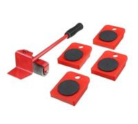 Palanca para Mover Muebles 5 Herramientas for Mover Muebles, Rodillo for Objetos Pesados con Barra, Elevador de con Rueda, Herramienta Profesional Transporte for mudanzas