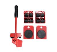 Palanca para Mover Muebles Elevador de Muebles Alta Resistencia con Rodillo y Barra Ruedas, Dispositivo Movimiento, Herramienta Transporte elevación(5Pcs-Set)