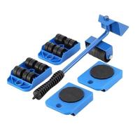 Palanca para Mover Muebles Juego de 5 elevadores Muebles Alta Resistencia, Juego Rodillos Transporte for Mover, Herramienta for, Rueda Rodillo for(Blue 5Pcs Set)