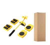 Palanca para Mover Muebles Juego de 5 elevadores Muebles Alta Resistencia, Juego Rodillos Transporte for Mover, Herramienta for, Rueda Rodillo for(Yellow 5Pcs Set)