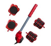 Palanca para Mover Muebles Juego de 5 Herramientas Profesionales for Mover Muebles, Elevador Objetos Pesados, Rodillo con Ruedas y Barra Rueda, Dispositivo Manual móvil(Color2)