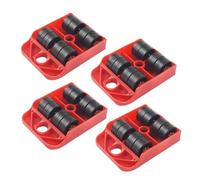 Palanca para Mover Muebles Juego de Herramientas for Mover Muebles, Rodillo for Objetos Pesados con Barra Ruedas, Dispositivo elevación, Transporte for(4pcs Red Wheel)