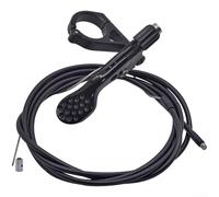 Palanca remota de aleación de aluminio para bicicleta de carretera de montaña con compatibilidad de cableado dual y diseño ergonómico de botón de pulgar color negro (modelo SW-02 - negro)