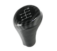 Palanca Velocidad Coche para BMW E90 E91 E92 E60 E61 E63 E65 E81 E82 E83 E84 E87 E46 E53 Serie 1 3 5 Y 6 Perilla De Cambio De Marchas De Fibra De Carbono Pomo Palanca(6 Speed Carbon Fiber)