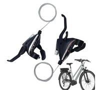 Palancas de cambio de ciclismo - Palancas de aleación de aluminio con cable | Para 1 par de palancas de cambio de marchas de bicicleta de montaña, plegables, senderismo, fitness, entrenamiento