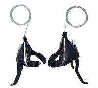Palancas de cambio de marchas de ciclismo, cambio de marcha flexible para bicicleta, palanca de cambio de velocidad con cable, juego de 1 par de palancas de bicicleta para carretera, plegable