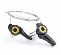 Palancas de cambio de marchas para bicicletas de montaña de 15 velocidades y 18 velocidades y 21 velocidades con cable integrado para un funcionamiento suave (negro)