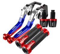 Palancas De Embrague De Freno Ajustables De Aluminio CNC para Motocicleta, Puños De Manillar, Extremos para Ducati S4RS Monster S4rs S4R S 2006 2007 2008(Red A)