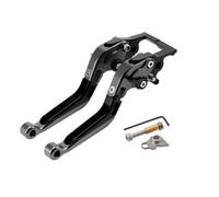 palancas de embrague de motocicleta Juego de palancas de freno de estacionamiento y embrague para motocicletas plegables de 125/150/200 con tope de bloqueo de estacionamiento.(Titanium-Black-T)