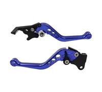 Palancas De Embrague Freno Cortas Ajustable Manija De Freno Motocicleta Modificación Palanca Tambor Embrague CNC Conjunto Manillar Ajustable Piezas Modificadas(Blue)