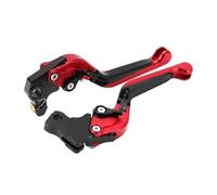 Palancas De Embrague Freno Cortas Ajustable para Ducati Scrambler 800/803 Classic Full Trottle Icon 15-17 Palanca Embrague Freno Extensible Ajustable para Motocicleta(Red)