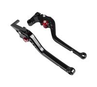 Palancas de Embrague Freno Cortas y largas para Yamaha FZ6 FZ 6, manijas CNC para Motocicleta Palanca de Freno Plegable(Long-Black)