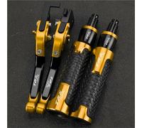 Palancas de Embrague Manetas De Freno Y Embrague Ajustables para Motocicleta, Puños Manillar Plegables para Benelli TRK702X TRK702/X All Years(Yellow 1)