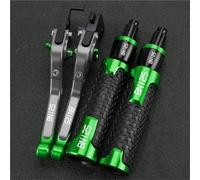 Palancas de Embrague Manetas De Freno Y Embrague Ajustables Plegables para Motocicletas. Puños Manillar para Kawasaki para Eliminator BN125 2003-2008(Green 4)