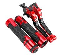 Palancas de Embrague Manetas De Freno Y Embrague para Motocicleta, Ajustables, Plegables Extensibles. para Yamaha ST125RL ST 125RL ST125 RL 1989-1999(Red 2)