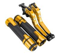 Palancas de Embrague Manetas De Freno Y Embrague para Motocicleta, Ajustables, Plegables Extensibles. para Yamaha ST125RL ST 125RL ST125 RL 1989-1999(Yellow 1)