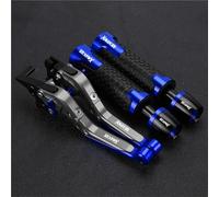 Palancas de Embrague Palancas De Embrague Y Freno para Motocicleta, Manillar Extremos Los Puños para Yamaha XMAX125 X MAX 125 X-MAX125 All Years(BLU)