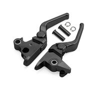 Palancas de Embrague universales Maneta de Freno y Embrague Corta/Larga para Harley Softail Low Rider ST FXLRST(Black-Short)