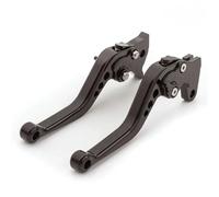 Palancas de freno universales para motocicleta, con bocina modificada, ajustables, para GY6, aptas para Yamaha, Honda y Suzuki. Freno manillar Palanca Embrague Freno(Black)