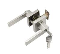 Palancas de puerta de paso para interiores, resistentes, cuadradas, redondas, manijas de bloqueo para pasillo, armario, palanca de puerta de paso con privacidad cuadrada para dormitorio