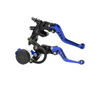 Palancas Embrague Freno Cilindro Maestro Hidráulico Palanca Freno Y Embrague Aluminio CNC Universal 7/8" Y 22 Mm Para Motos Cross 250 Cc A 500 Cc(Blue)