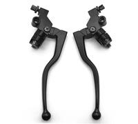 Palancas Embrague Freno Motocicleta Palancas de embrague y freno de motocicleta negras compatibles con Honda CG 125, cable de freno y embrague de aleación de aluminio delantero. Maneta de freno