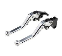Palancas Embrague Manija para Hunter para Bullet 350 para Meteor 350 2021 2022 2023 2024 Palancas De Embrague De Freno Cortas para Motocicleta(A-Silver)