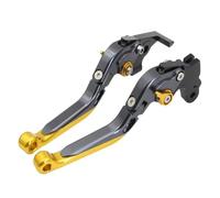 Palancas freno Compatible Con Suzuki Para DL650 Para V-Strom 2011-2023, Palanca Embrague Freno De Motocicleta, Manijas Control Plegables, Accesorios(Silver-Yellow)