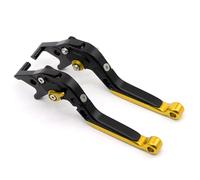Palancas freno Compatible Con Suzuki Para DL650 Para V-Strom 2011-2023, Palanca Embrague Freno De Motocicleta, Manijas Control Plegables, Accesorios(Black-Yellow1)