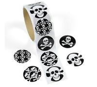 Palandi® - Pegatinas piratas en 4 diseños diferentes, 100 unidades