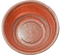 Palangana de Cobre Puro Martillado a Mano, Capacidad 8-10 Litros, Cuenco Multiusos para Pedicura, Lavado Facial y Baño de Pies, Ideal para Bodas y Decoración del Hogar(Copper,38cm)