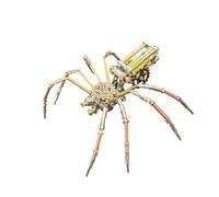 Palapozzy Kit de modelo de araña de metal 3D, rompecabezas de insectos biomiméticos 3D Steampunk, montaje de animales, regalo para niños o niñas (versión: F/132 piezas)