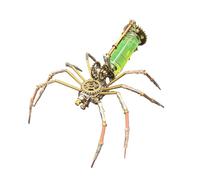 Palapozzy Kit de modelo de araña de metal 3D, rompecabezas de insectos biomiméticos 3D Steampunk, montaje de animales, regalo para niños o niñas (versión: K/127 piezas)